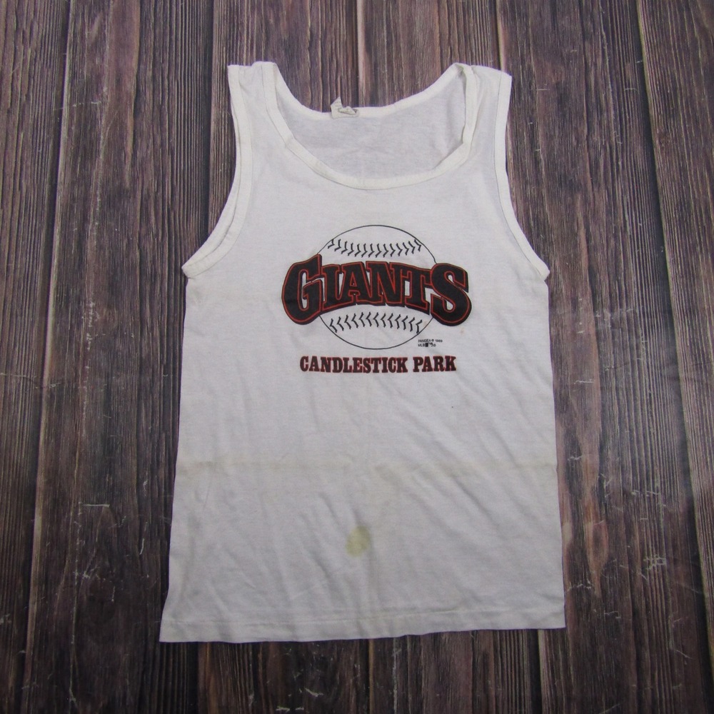 White House Tank Top Mens S White Vintage 1989 SF Giants Candlestick Park MLB